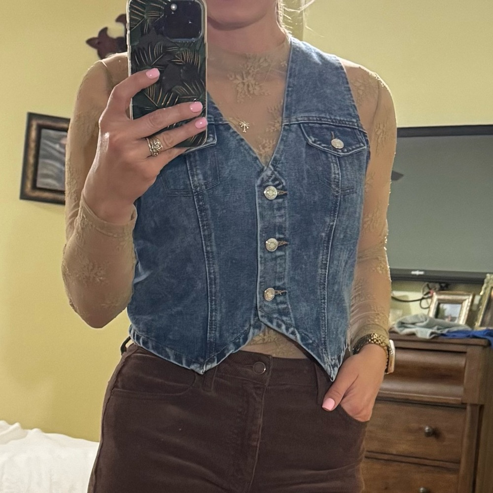 Three Sons Denim Jacket With Brown Patch - image 6